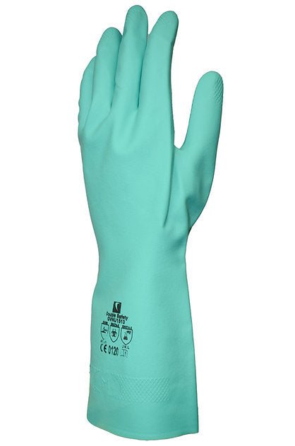 Chemical Gloves Green Colour Unlined Nitrile GVNU1513