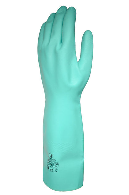 Chemical Gloves Green Colour Unlined Nitrile GVNU2215